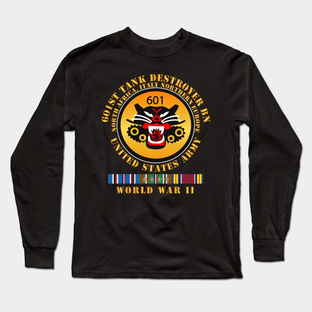 601st Tank Destroyer Bn - EUR SVC- WWII Long Sleeve T-Shirt by twix123844